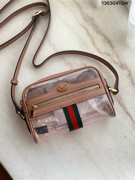 gucci clear handbag|Gucci tote bag with zipper.